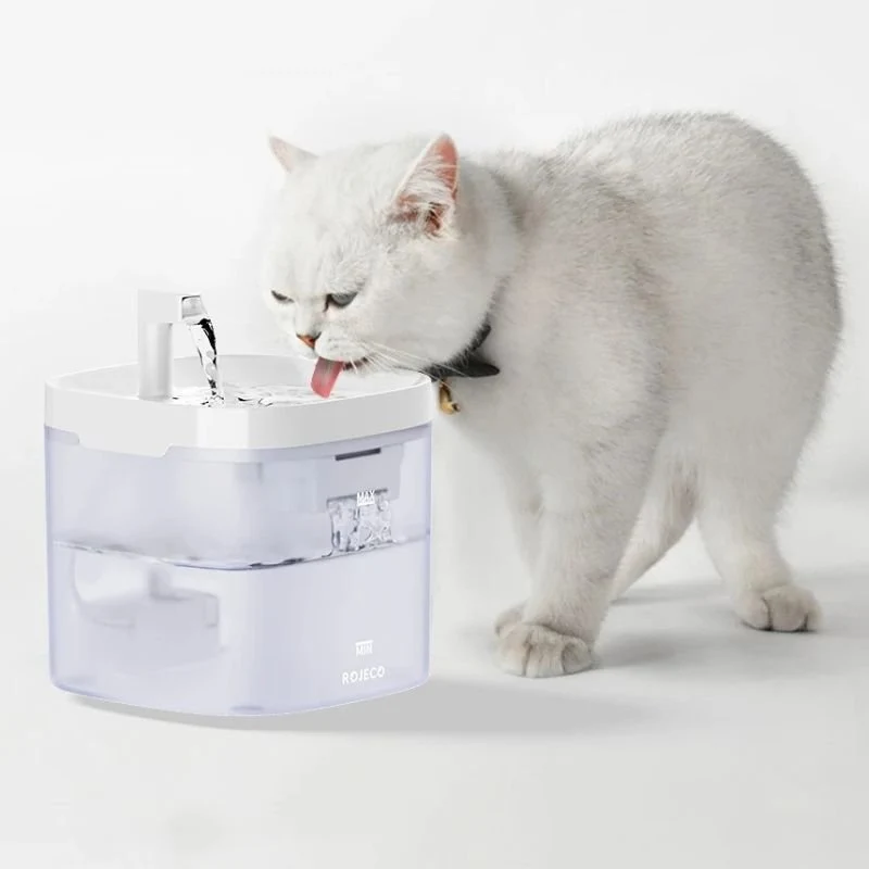 FONTAINE À EAU POUR CHAT - AUTOMATIQUE TRANSPARENTE (1,5 L)