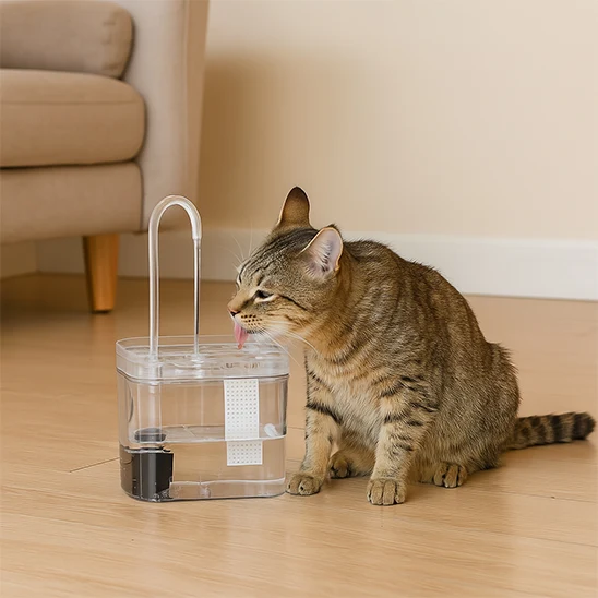 FONTAINE A EAU CHAT - AUTOMATIQUE AVEC ROBINET (1,5L)