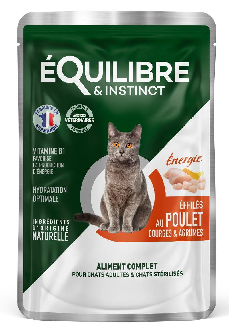 Boîte d’Effilé "Energie" pour chat 😺 au poulet, courges et agrumes 🍗🍊 - Equilibre & Instinct