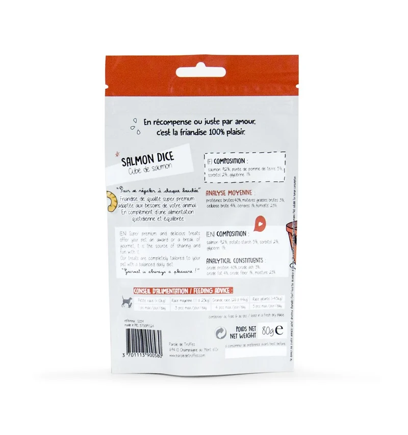 Cubes de Saumon pour chien et chat - Parole de Truffes