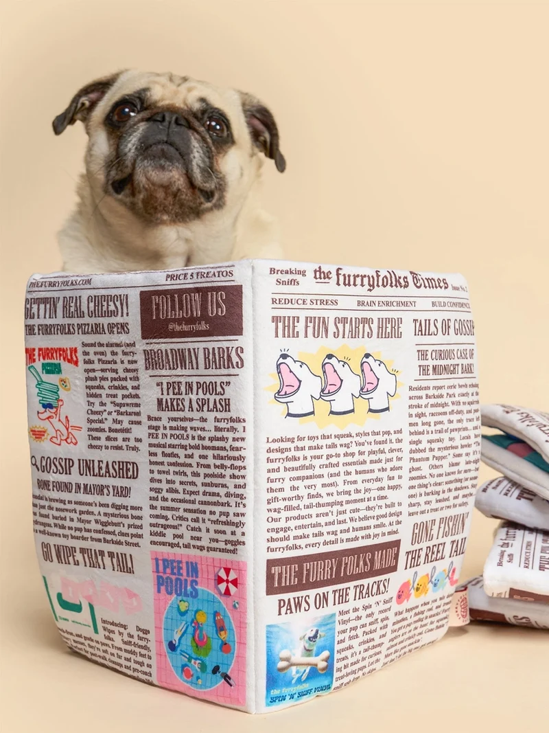 Jouet de fouille pour chien - Journal 📰 - The FurryFolks