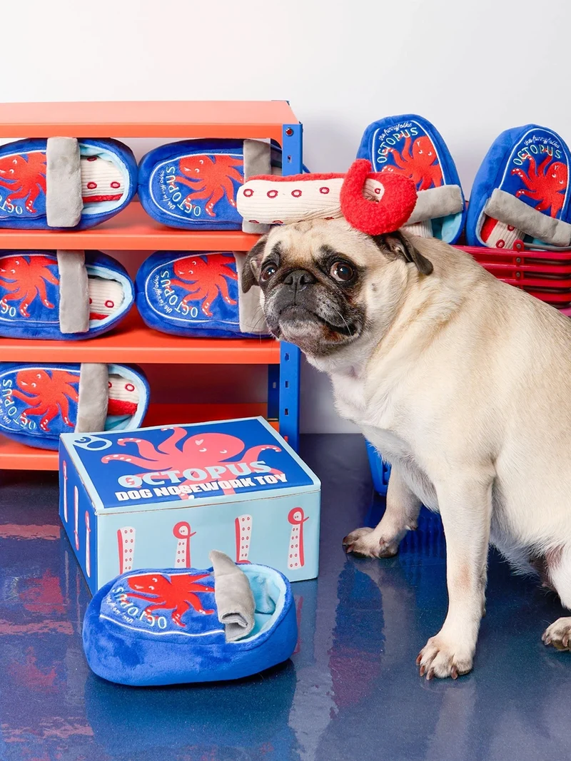 Jouet de fouille pour chien - Conserve de Poulpe 🐙 - The FurryFolks