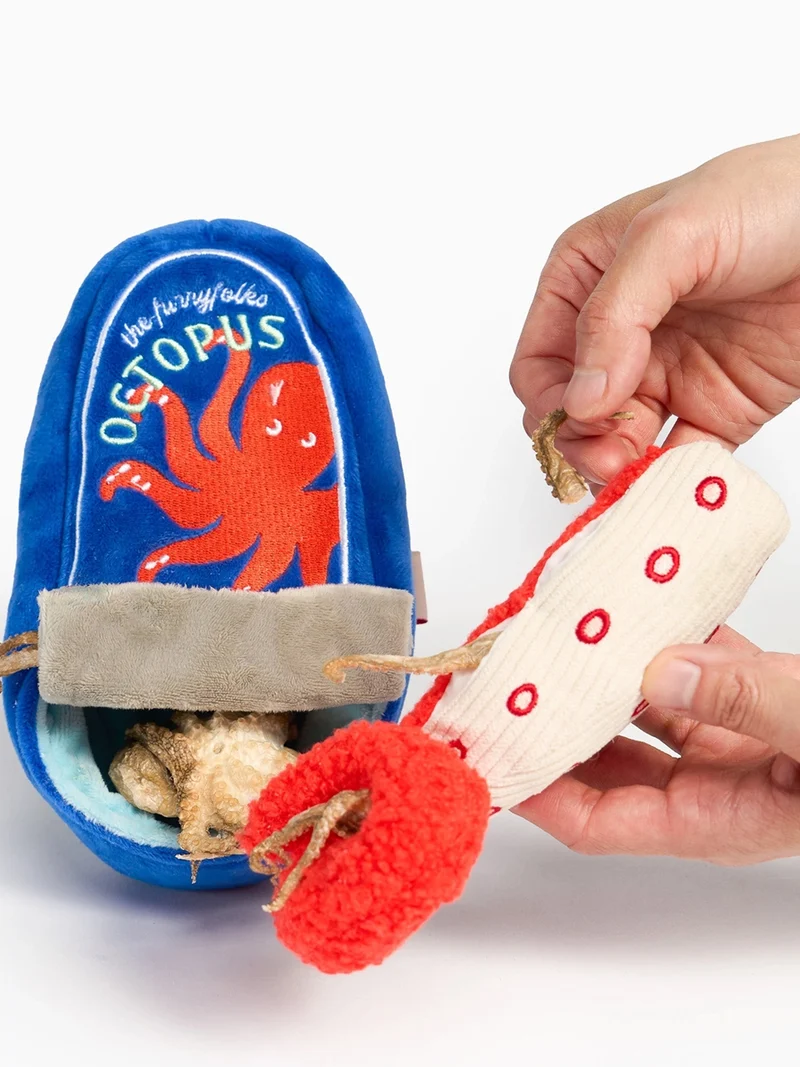 Jouet de fouille pour chien - Conserve de Poulpe 🐙 - The FurryFolks