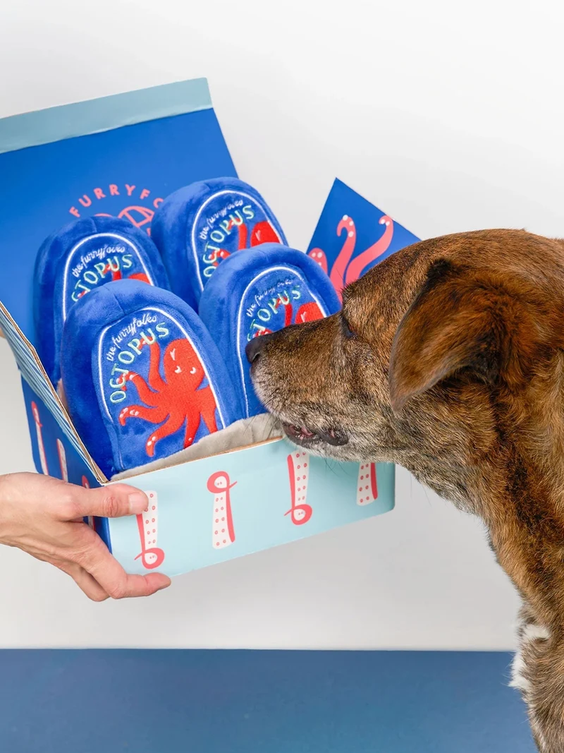 Jouet de fouille pour chien - Conserve de Poulpe 🐙 - The FurryFolks