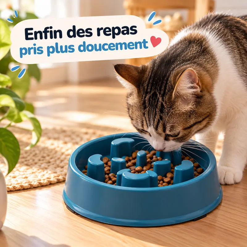 Gamelle labyrinthe pour chat - Anti-glouton | FéliMaze