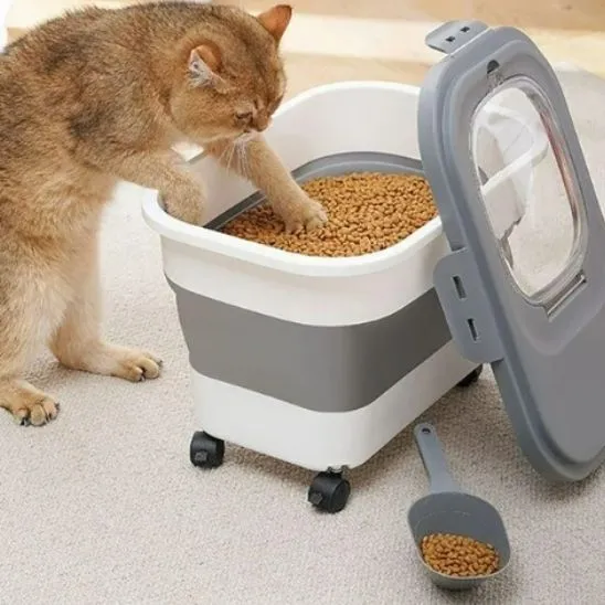 conteneur à croquettes pliable