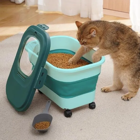 conteneur à croquettes pliable