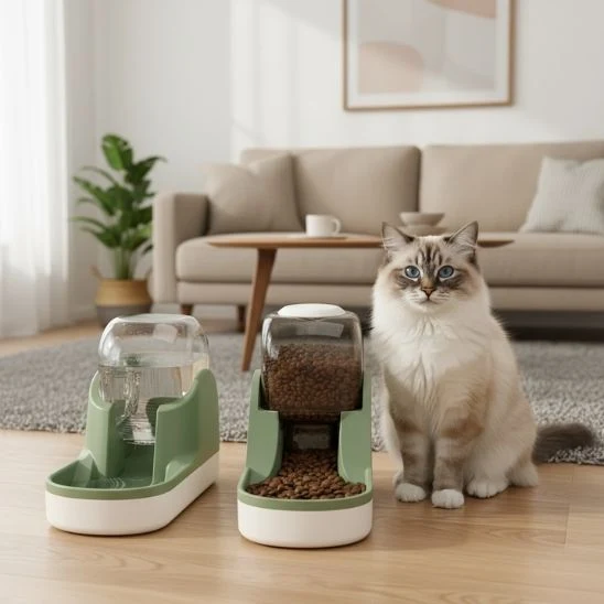 distributeur nourriture chat design