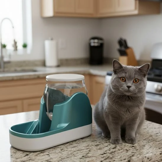distributeur nourriture chat design