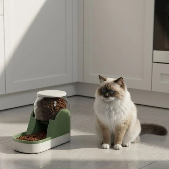 distributeur nourriture chat design