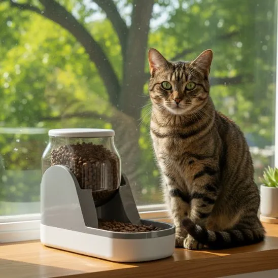 distributeur nourriture chat design