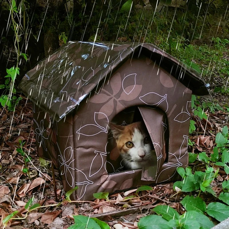 Niche pour chat extérieur hiver