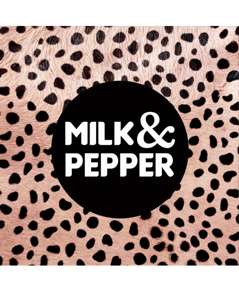 Collier en cuir pour chat esprit Guépard rose - MILK AND PEPPER