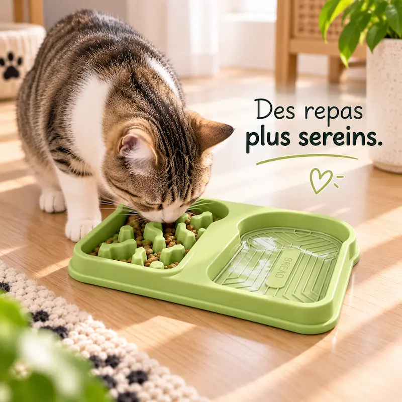 Gamelle double anti-glouton - Repas contrôlés | DuoSlow