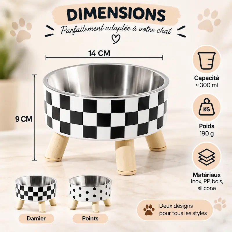 Gamelle chat en hauteur - Meilleure digestion assurée | EasyFeed