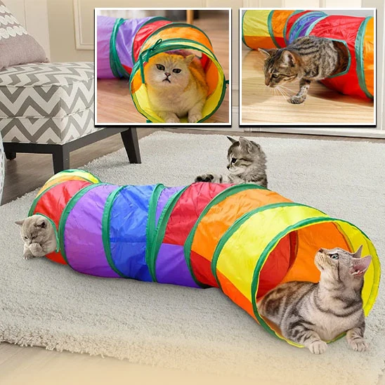 Tunnel pour chat - Colorful Tunnel Toys™
