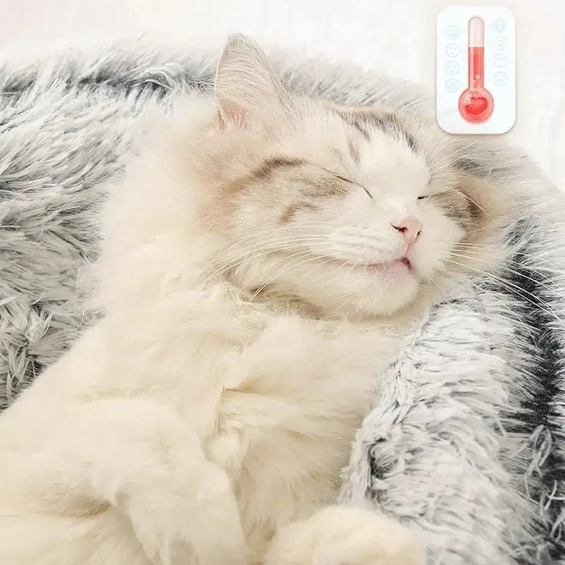 Coussin pour chat - rose avec abri