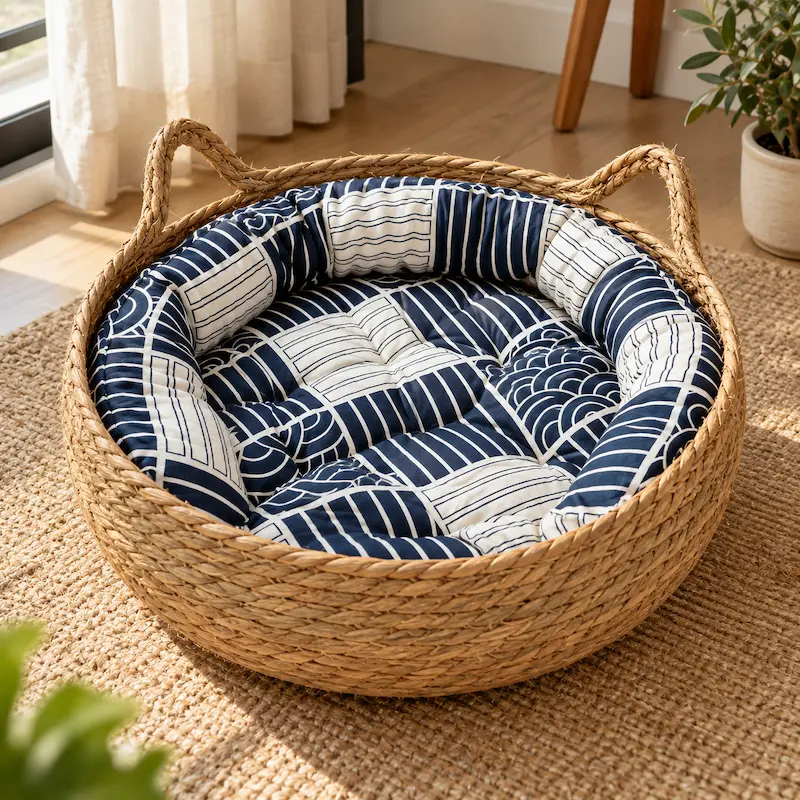 Panier en osier pour chat - Le confort au naturel | WickerCat