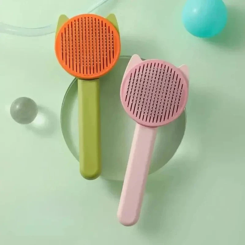 Brosse autonettoyante chat - Poils enlevés en 1 clic | EasyPurr
