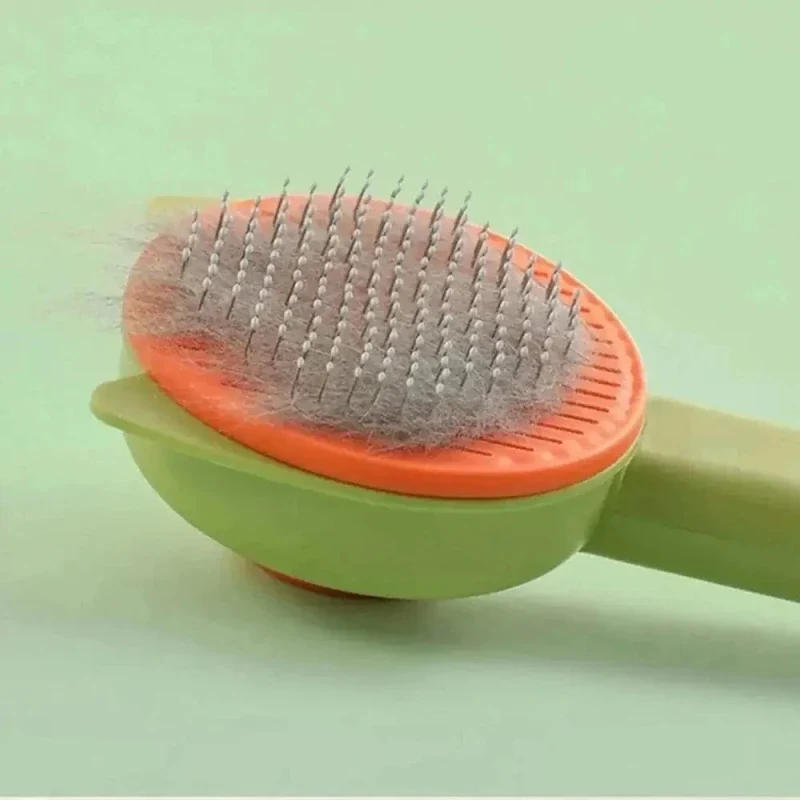 Brosse autonettoyante chat - Poils enlevés en 1 clic | EasyPurr