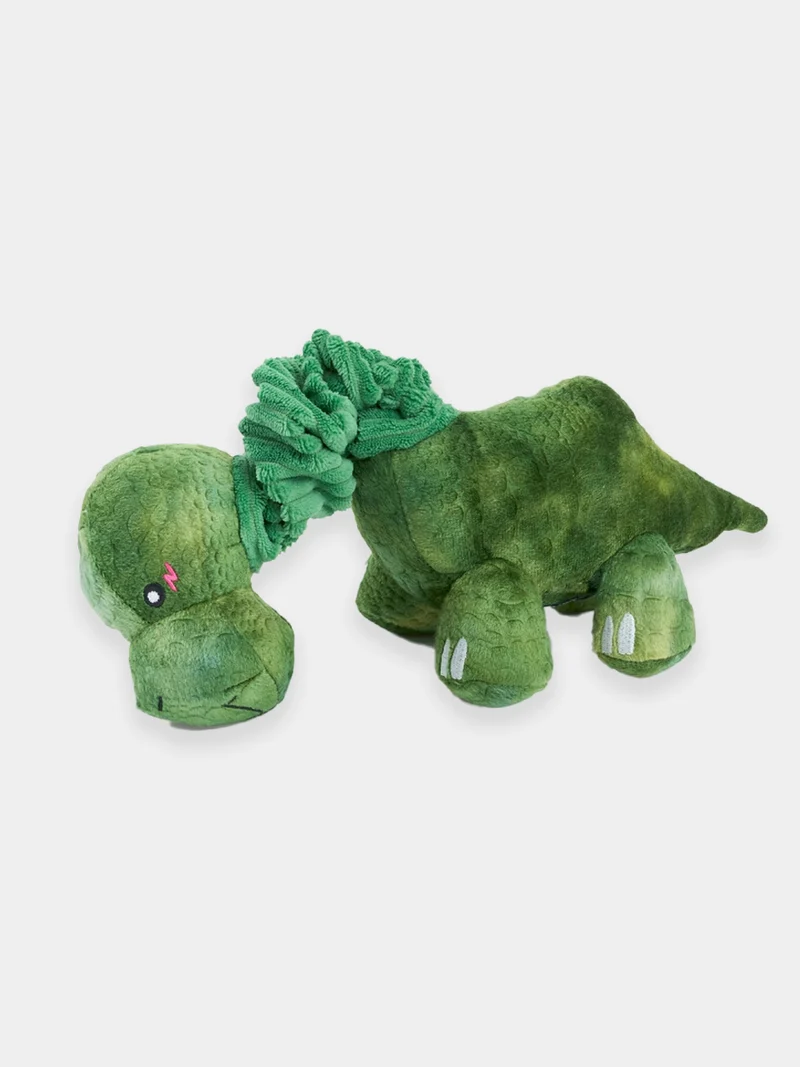 Peluche pour chien avec cou extensible - Bungee buddies Dino 🦕 - Zippy Paws