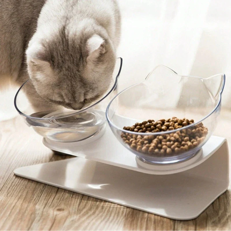 Gamelle chat - Bol double et transparent