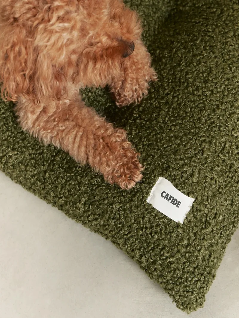 Coussin pour chien Bela - Bouclette vert - Cafide