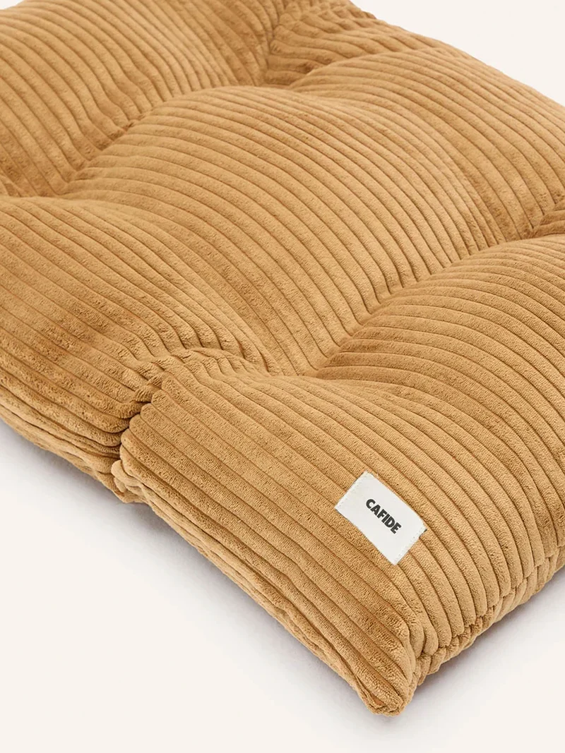 Coussin pour chien Bela - Velours côtelé moutarde - Cafide