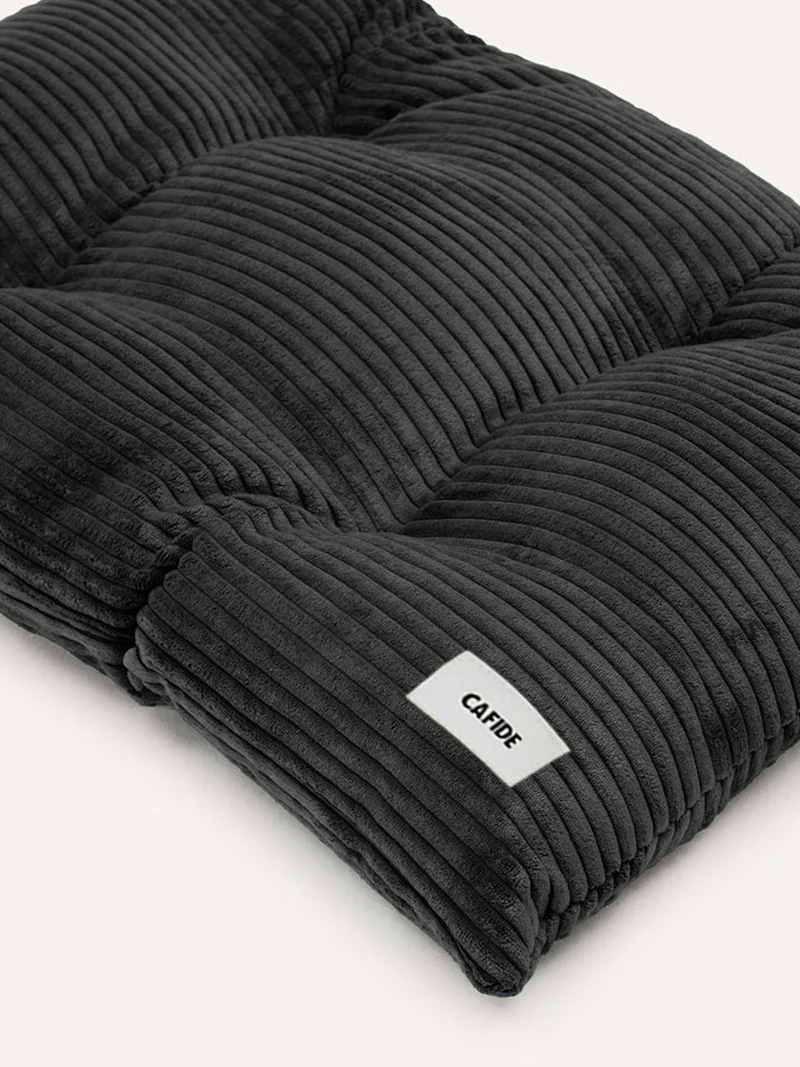 Coussin pour chien Bela - Velours côtelé noir - Cafide