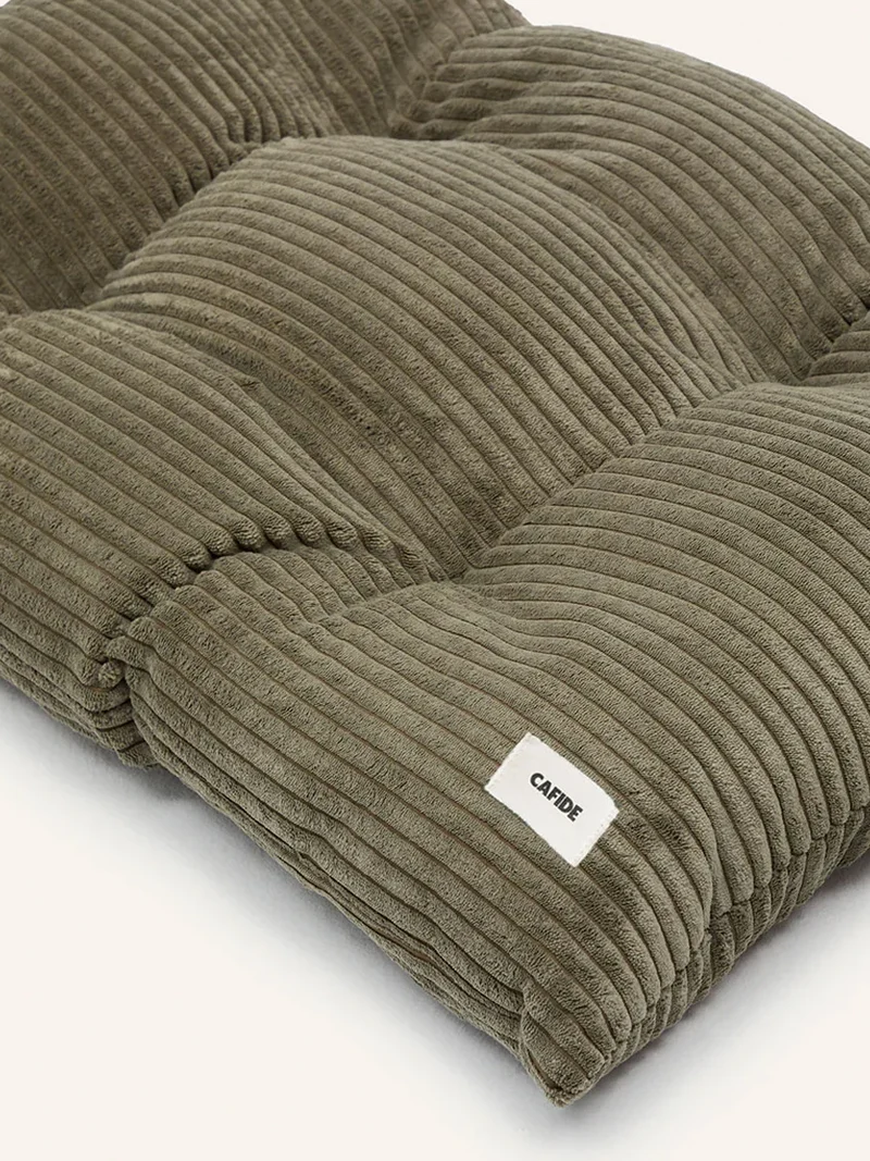 Coussin pour chien Bela - Velours côtelé vert - Cafide