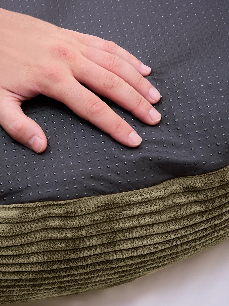 Panier rond pour chien Nuba - Velours côtelé vert - Cafide