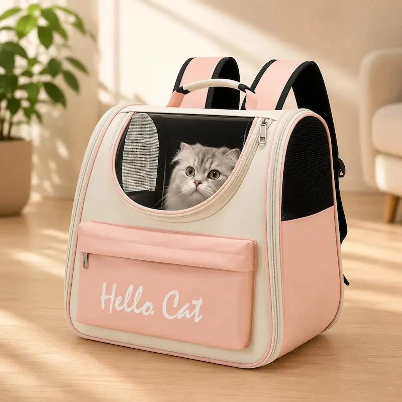 Sac à dos cartable chat - respirant & sûr | Hello Cat