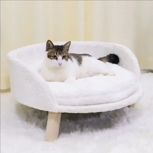 canapé pour chat surélevé luxe