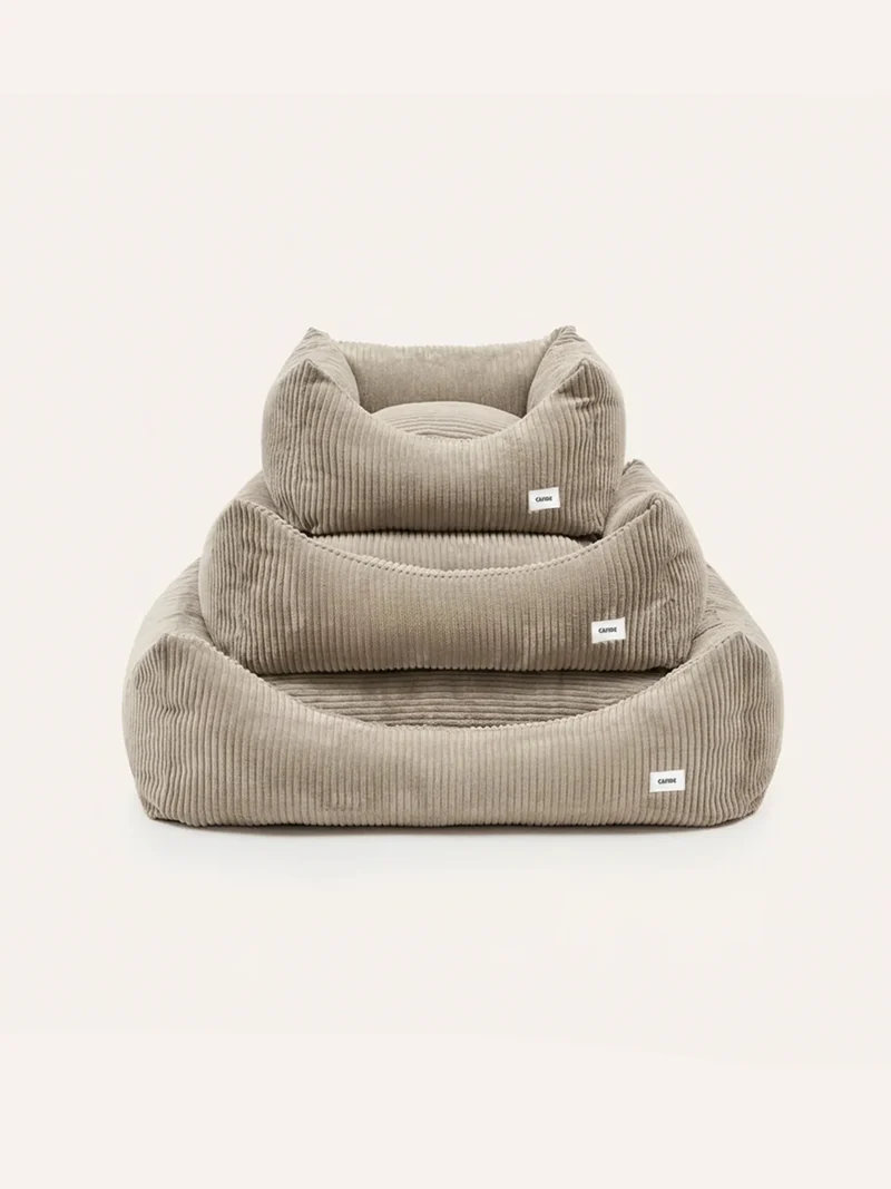 Panier pour chien Snozy - Velours côtelé beige - Cafide
