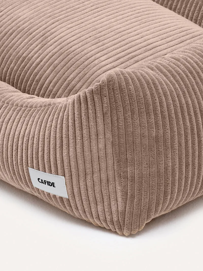 Panier pour chien Snozy - Velours côtelé mocca - Cafide