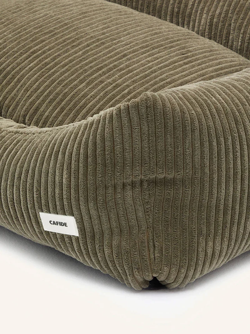 Panier pour chien Snozy - Velours côtelé vert - Cafide