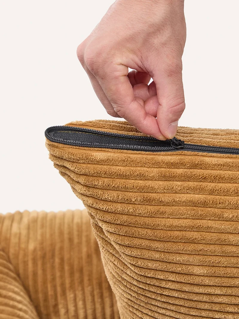 Panier pour chien Snozy - Velours côtelé moutarde - Cafide