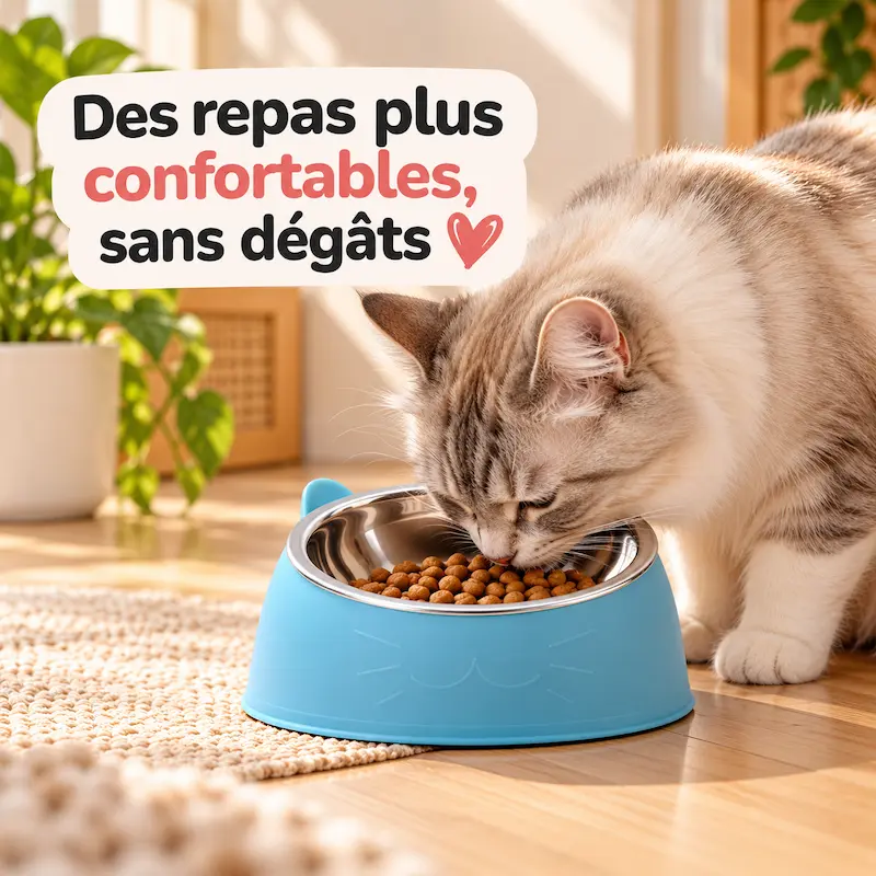 Gamelle anti renversement chat - Ultra stable | NoSpill