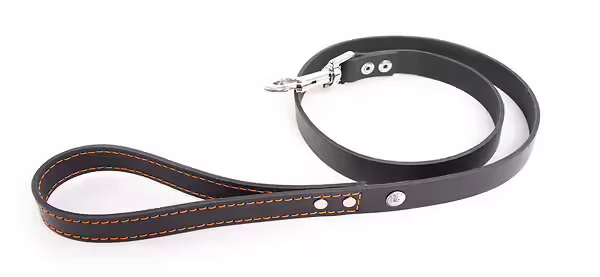Martin Sellier - Chien - Laisse cuir Flash couture fluo