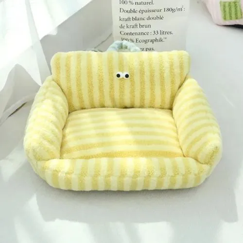 canapé pour chat rayé