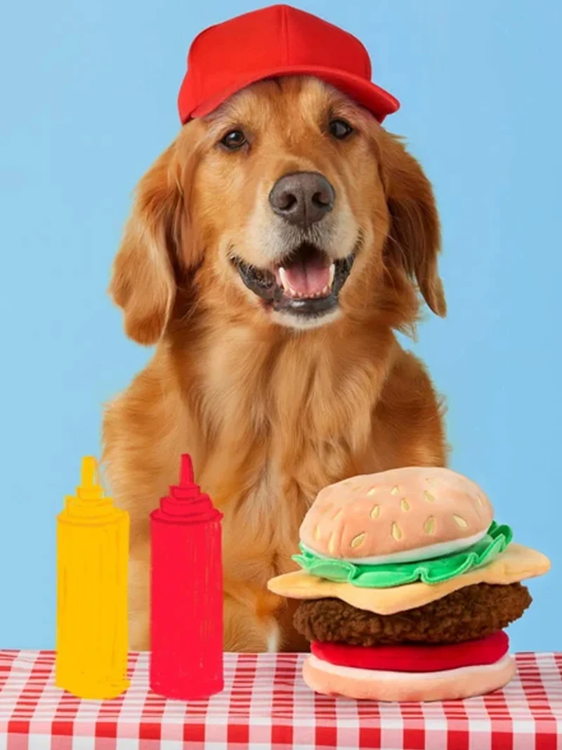 Jouet d'occupation pour chien - Hamburger 🍔 - The Foggy Dog