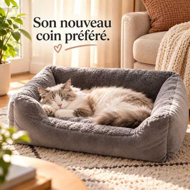 Coussin rectangulaire pour chat - Confort optimal | CozyRect
