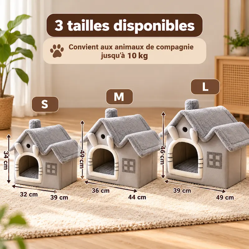 Maison en peluche pour chat - Abri chaleureux | CozyHome