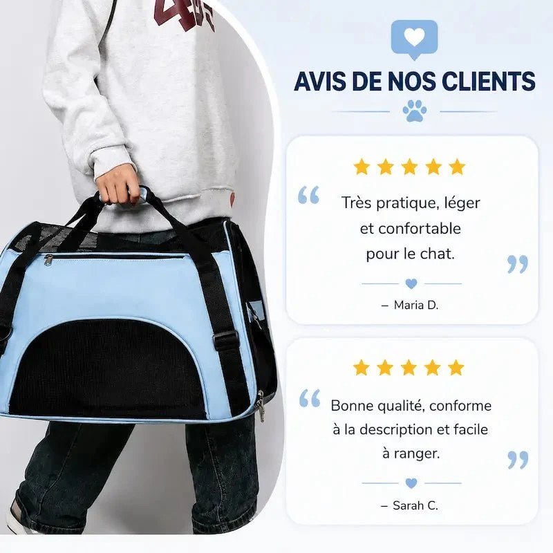 Sac de transport avion pour chat - Approuvé cabine IATA | GoCat