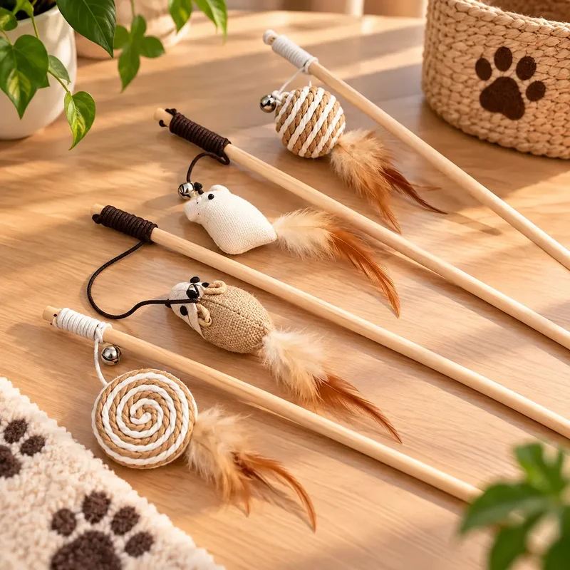 Baguette magique chat bois - Capture & chasse | FéliWood