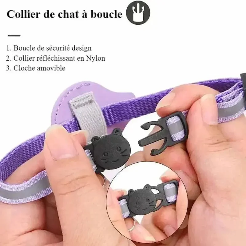 Collier chat AirTag - Suivi GPS en temps réel | FéliTrack
