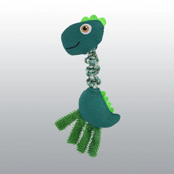 Peluche dinosaure avec corde