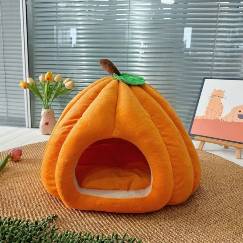 niche à chat citrouille