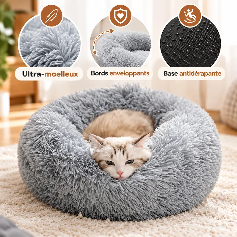 Coussin apaisant chat - Confort et sécurité | CalmPaws
