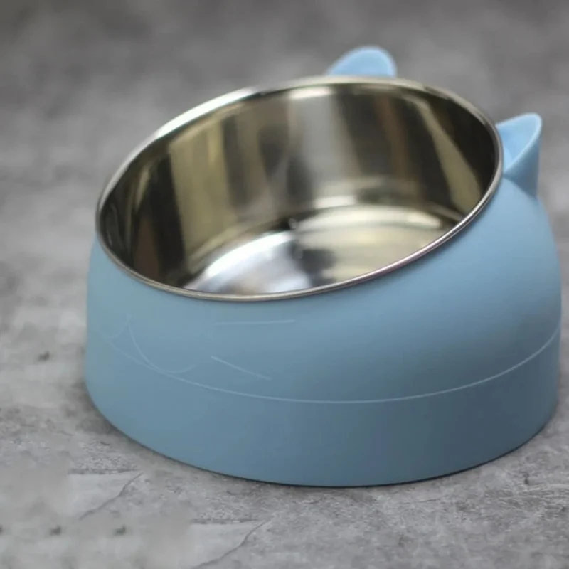 Gamelle pour chat - En inox Inclinée